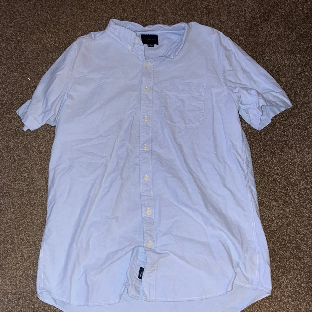 American Eagle light blue short sleeve button up men’s size large tall